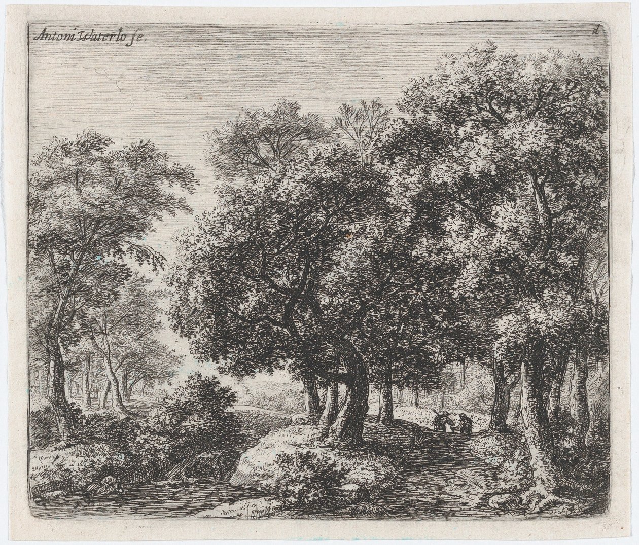 The Forest Lane, 17th century by Anthonie Waterloo