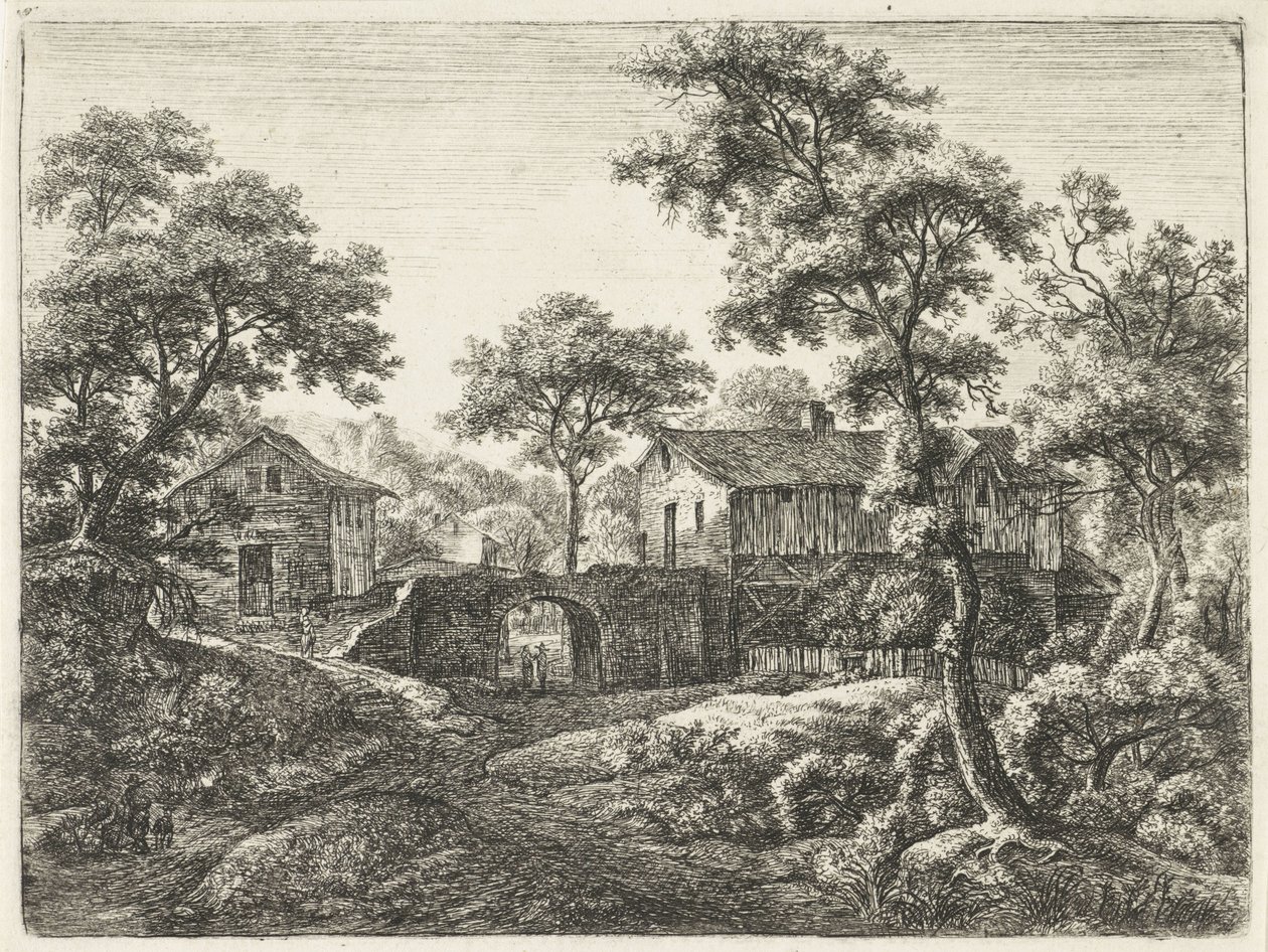 Village Gate (Landscapes, Series A) by Anthonie Waterloo