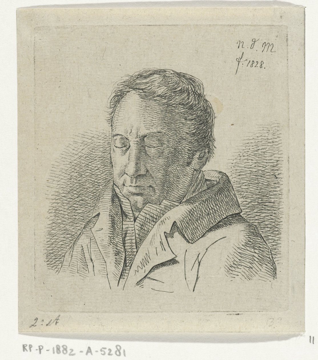 Man with Closed Eyes by Anthonie Willem Hendrik Nolthenius de Man