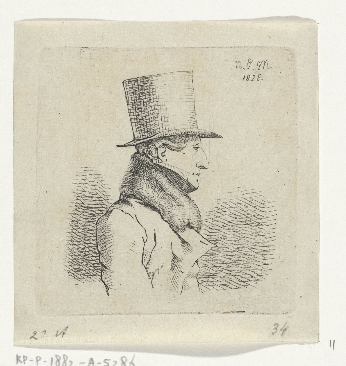 Man with Top Hat by Anthonie Willem Hendrik Nolthenius de Man