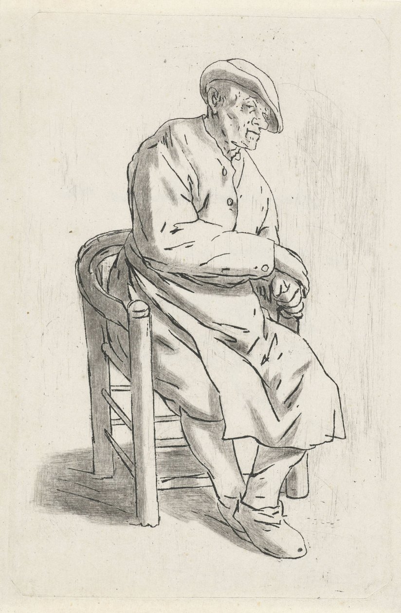 Seated Man in an Armchair by Anthonie Willem Hendrik Nolthenius de Man