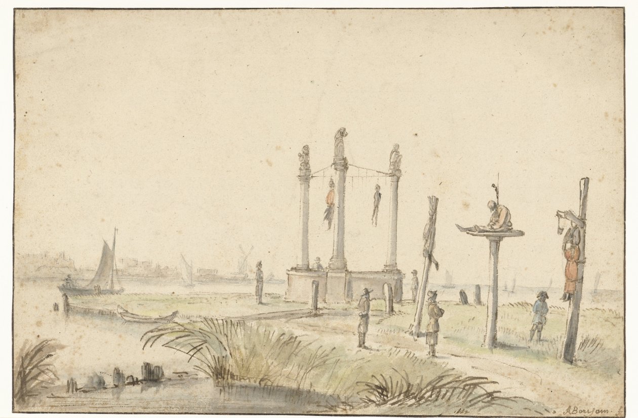 Gallows Field at the Edge of Volewijk by Anthonie van Borssom