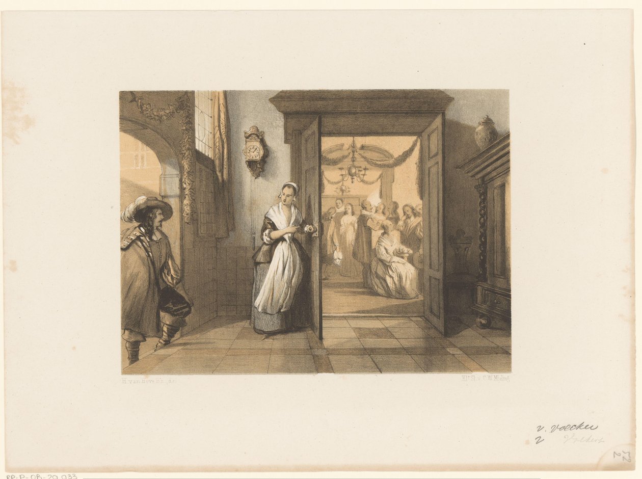 Woman Opens Door for Man by Anthonie van Volkom