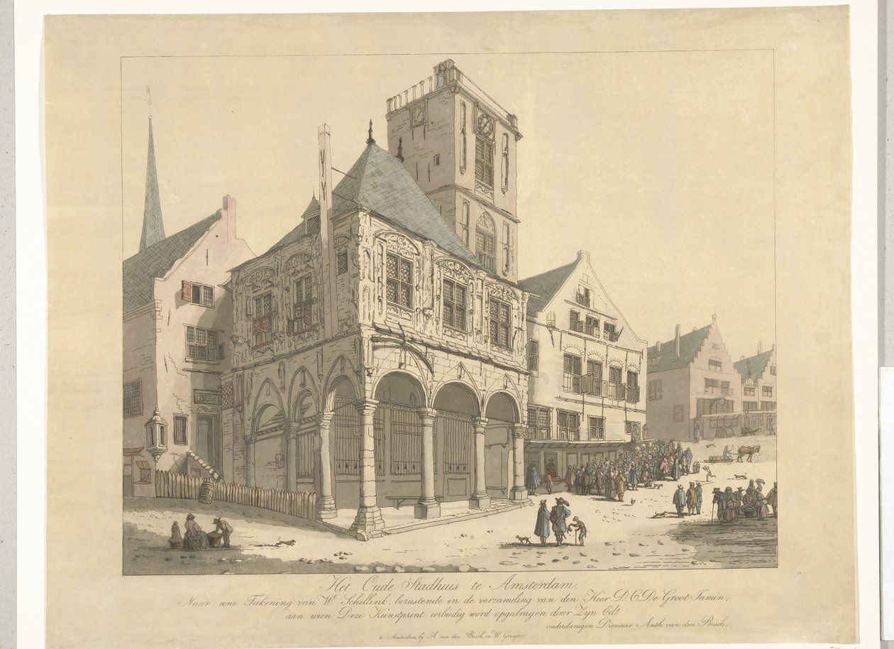 The Old Town Hall of Amsterdam, 1641 by Anthonie van den Bos