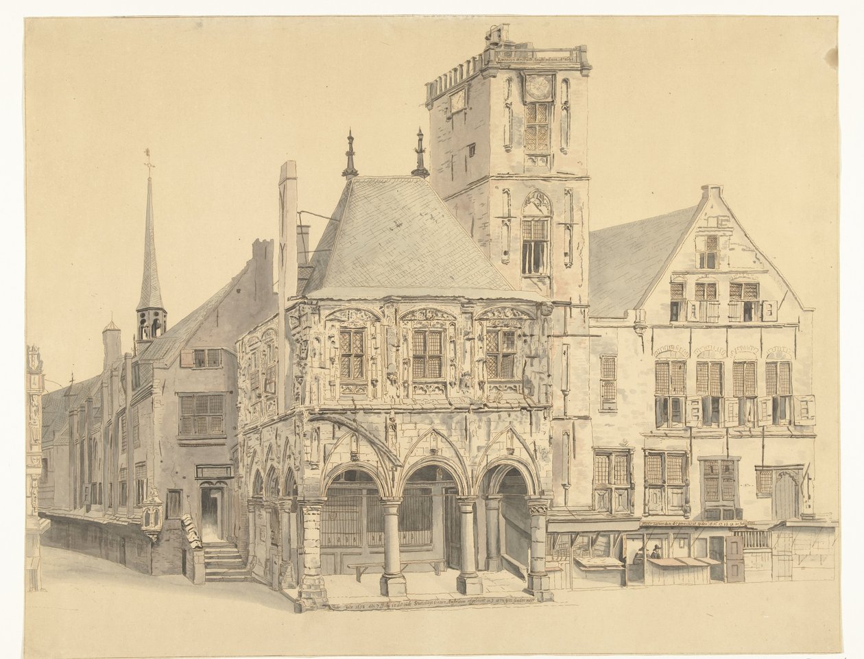 The Old Town Hall of Amsterdam, 1641 by Anthonie van den Bos