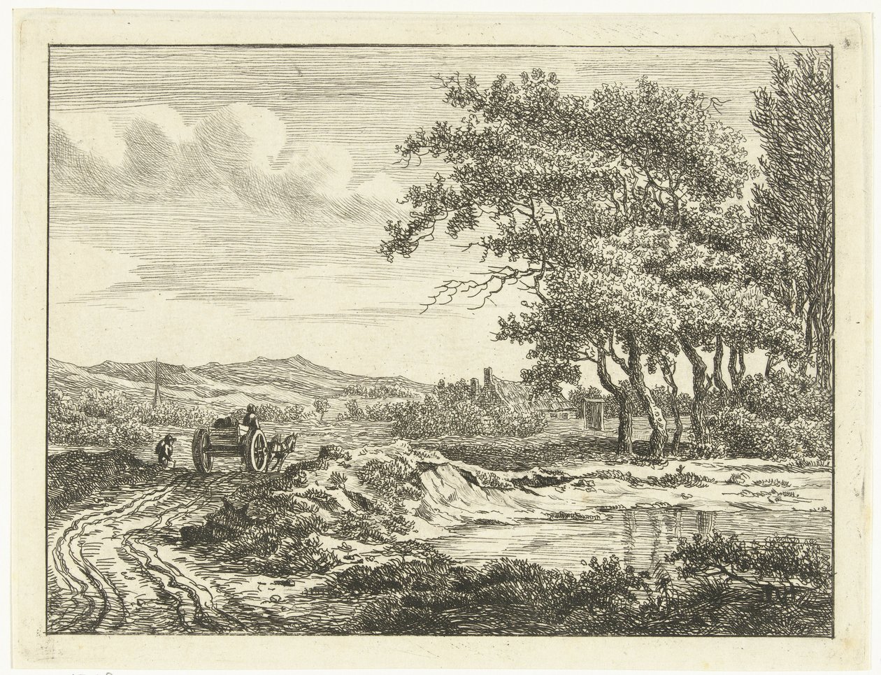 Cart on a Country Road near the Dunes by Anthonie van den Bos