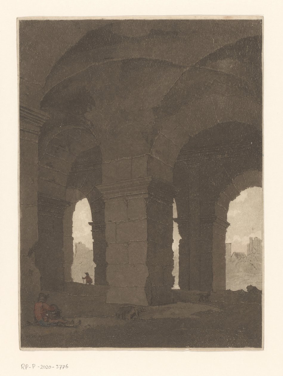 Under the Arches of the Colosseum by Anthonie van den Bos