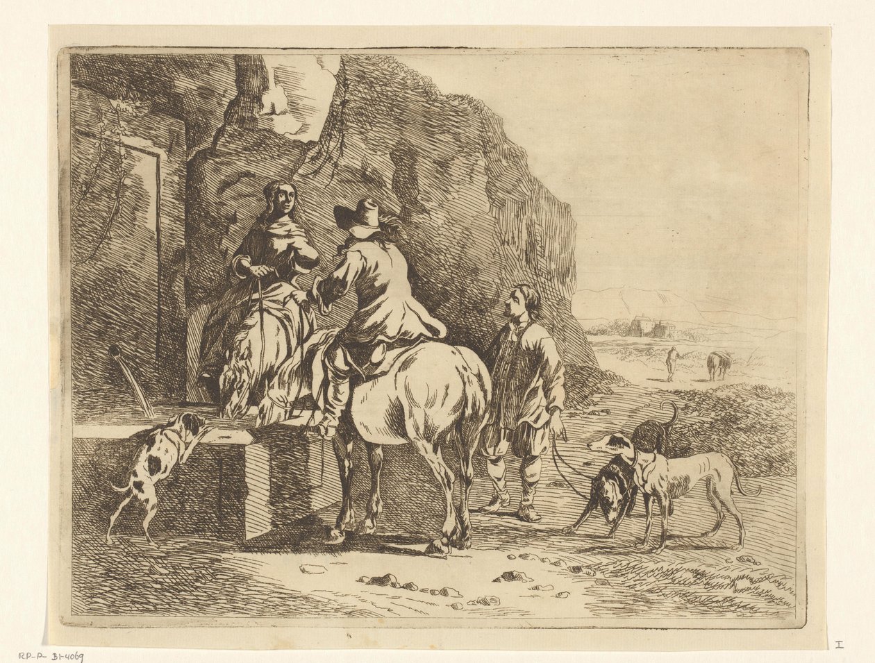 Riders at Watering Place by Anthonie van den Bos