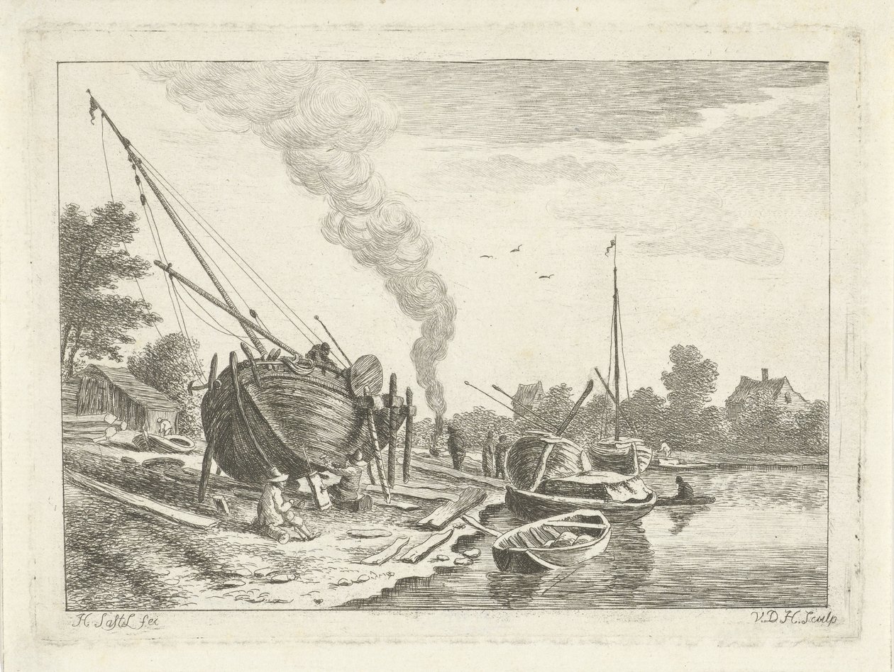Shipyard by Anthonij van der Haer