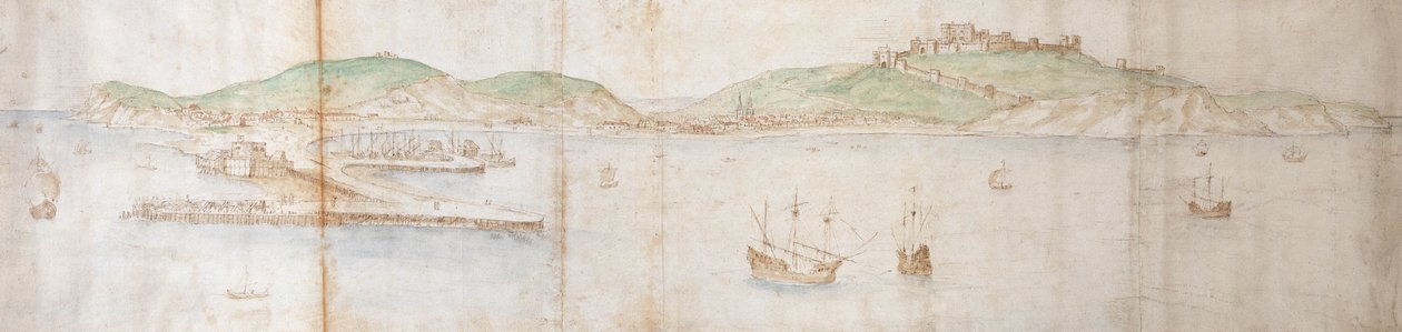 Dover from the Sea by Anthonis van den Wyngaerde
