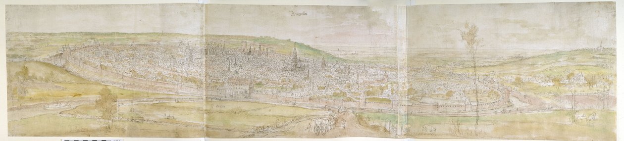 Panoramic View of Brussels from the North, 1558 by Anthonis van den Wyngaerde