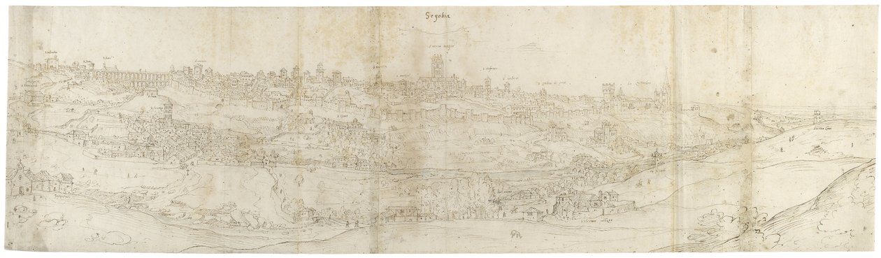 Panoramic View of Segovia from the East by Anthonis van den Wyngaerde