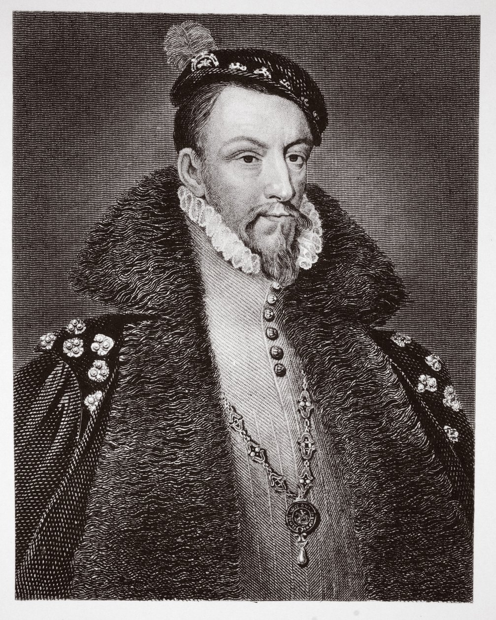 Thomas Radclyffe, Earl of Sussex, engraved by H. Robinson by Anthonis van Dashorst Mor