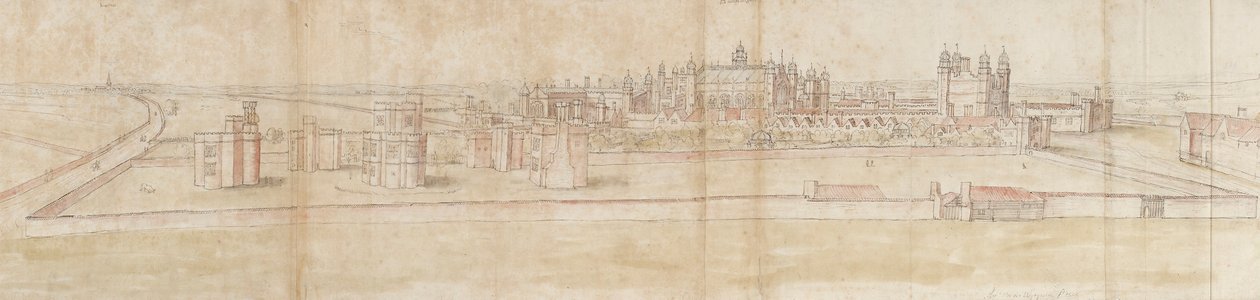 Hampton Court Palace from the North by Anthonis van den Wyngaerde