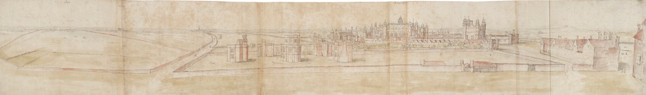 Hampton Court Palace from the North by Anthonis van den Wyngaerde