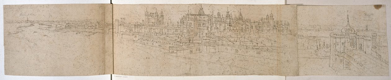 Hampton Court Palace from the River by Anthonis van den Wyngaerde