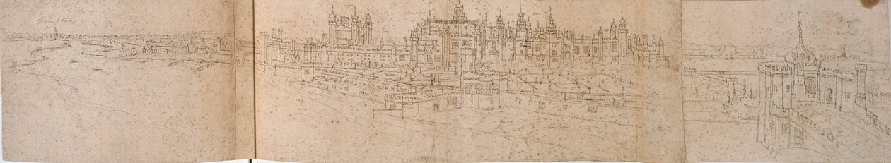Hampton Court Palace from the River by Anthonis van den Wyngaerde