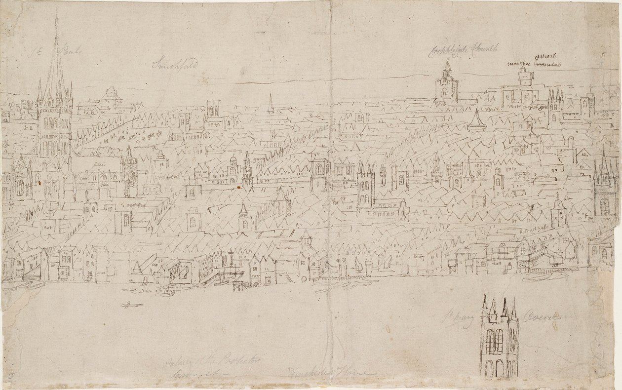 Panorama of London as Seen from Southwark: St Paul