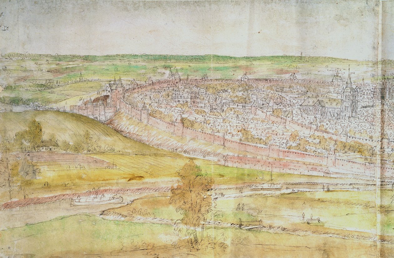 Panoramic View of Brussels by Anthonis van den Wyngaerde
