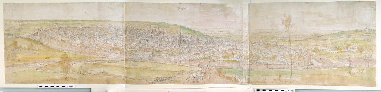 Panoramic View of Brussels from the North, 1558 by Anthonis van den Wyngaerde
