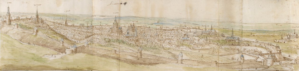 Panoramic View of Leuven from the North-West by Anthonis van den Wyngaerde