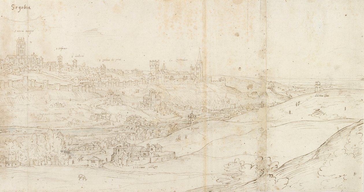 Panoramic View of Segovia from the East by Anthonis van den Wyngaerde