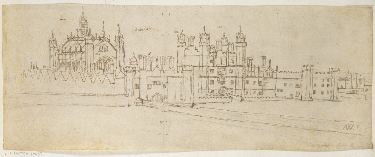 The Chapel and Gatehouse of Hampton Court by Anthonis van den Wyngaerde