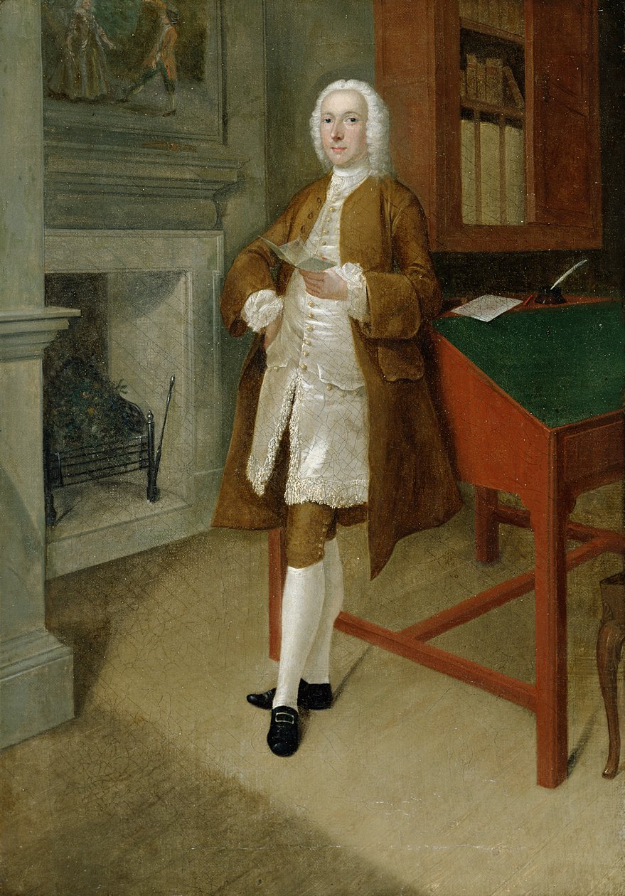 An Unknown Man in a Library, c.1740-41 by Anthony Devis