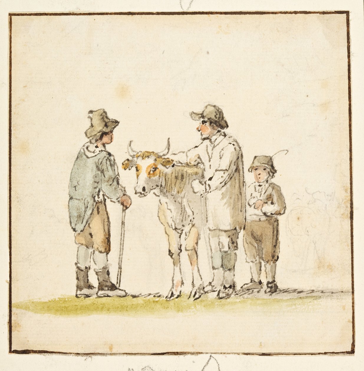 Study of rustic figures by Anthony Devis
