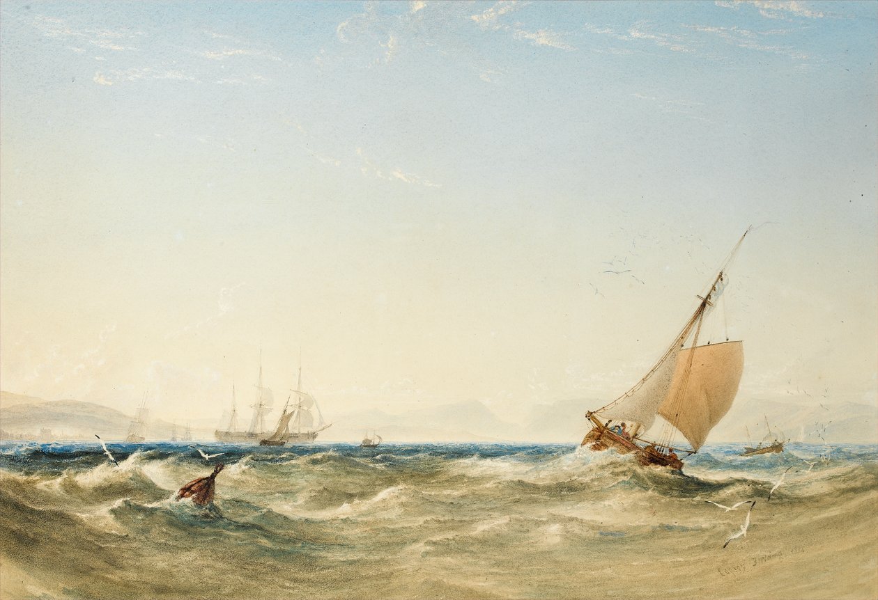 A Fresh Breeze off the Coast of Scotland, 1854 by Anthony Vandyke Copley Fielding