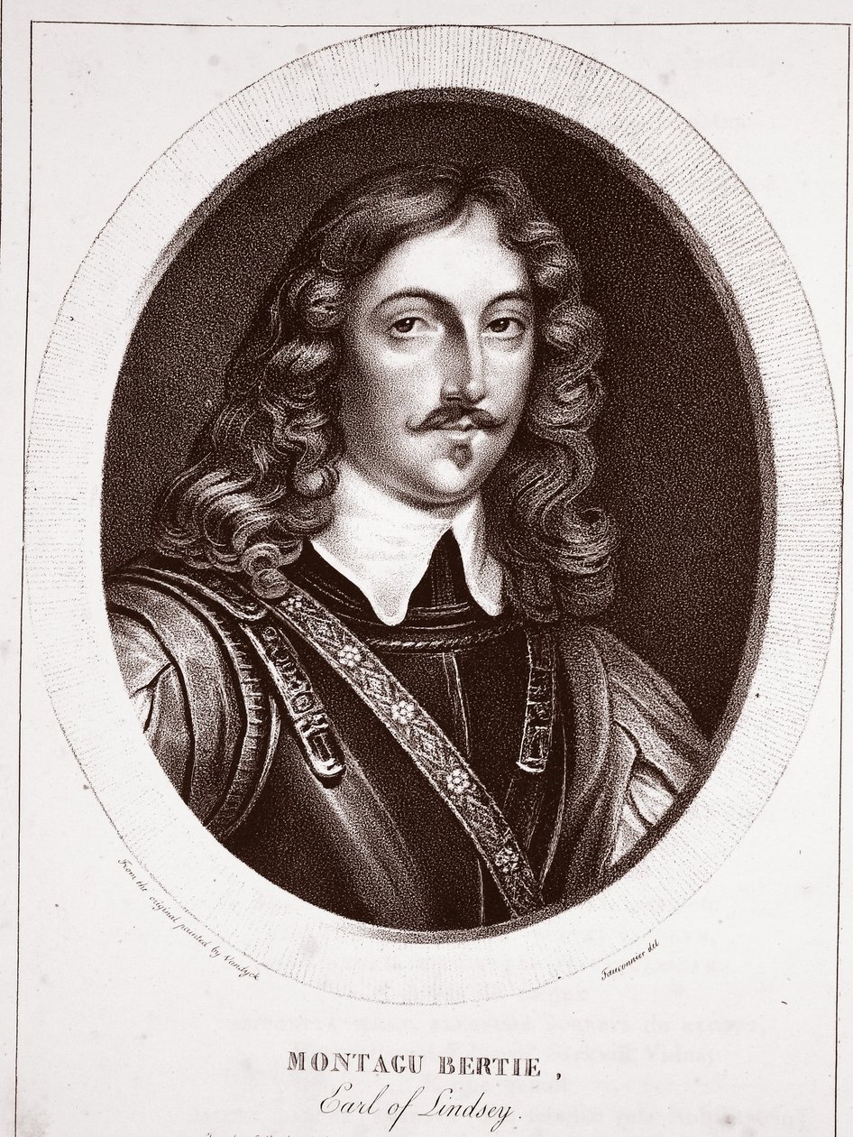 Montagu Bertie, Earl of Lindsey, attributed to Fauconnier, engraved by de Langlume by Anthony van Dyck