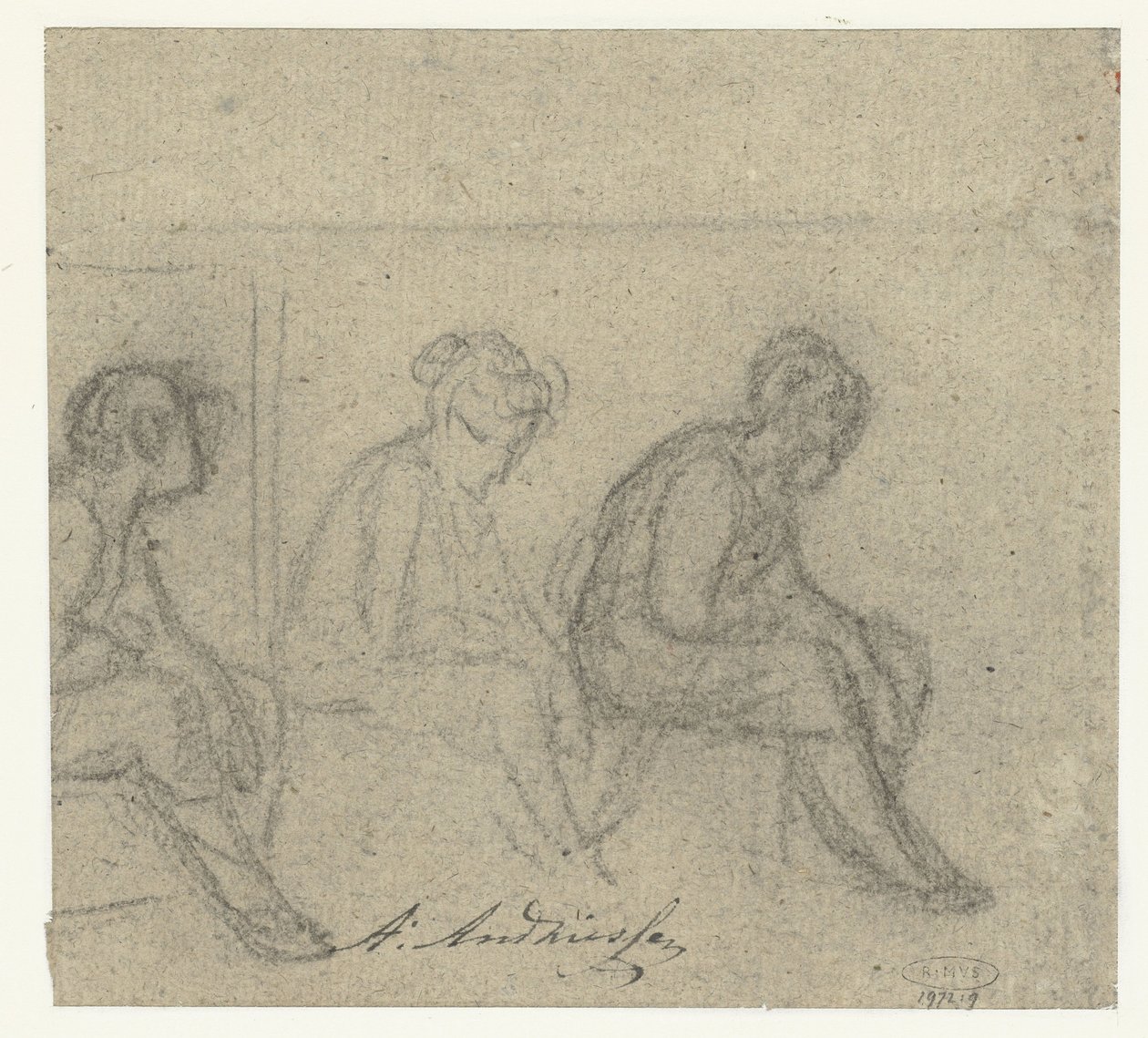 Three Studies of a Seated Woman by Anthony Andriessen