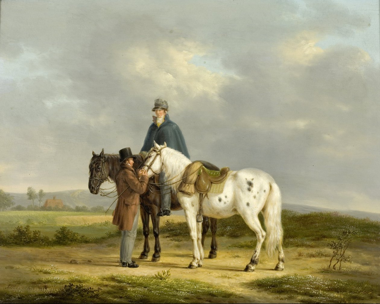 Two Riders in a Landscape by Anthony Obermann