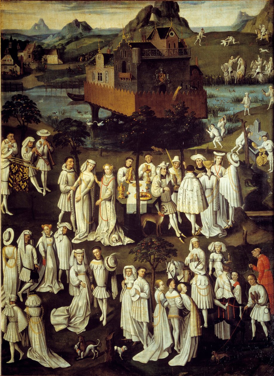 Garden of Love at the Court of Philip III the Good, Duke of Burgundy, in the Gardens of the Castle of Hesdin in 1432 by Anthony van (after) Dyck