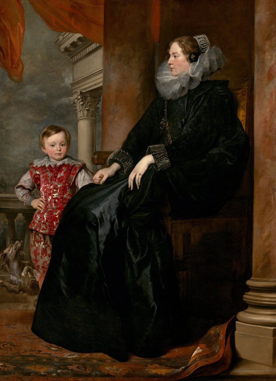 A Genoese Noblewoman and Her Son, c. 1626 by Anthony van Dyck