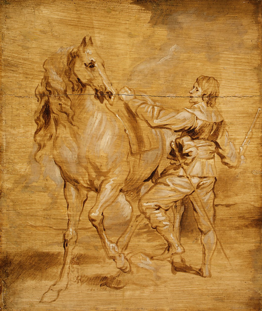 A Man Mounting a Horse by Anthony van Dyck