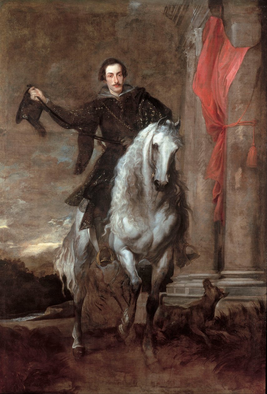 Anton Giulio Brignole-Sale on horseback by Anthony van Dyck