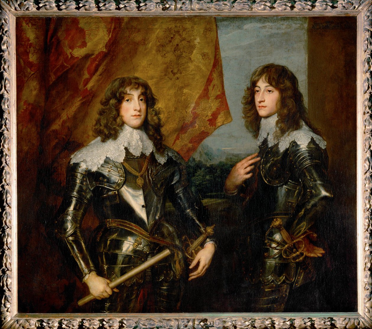 Double Portrait of the Palatine Princes Karl Ludwig I, Elector and His Brother Robert by Anthony van Dyck