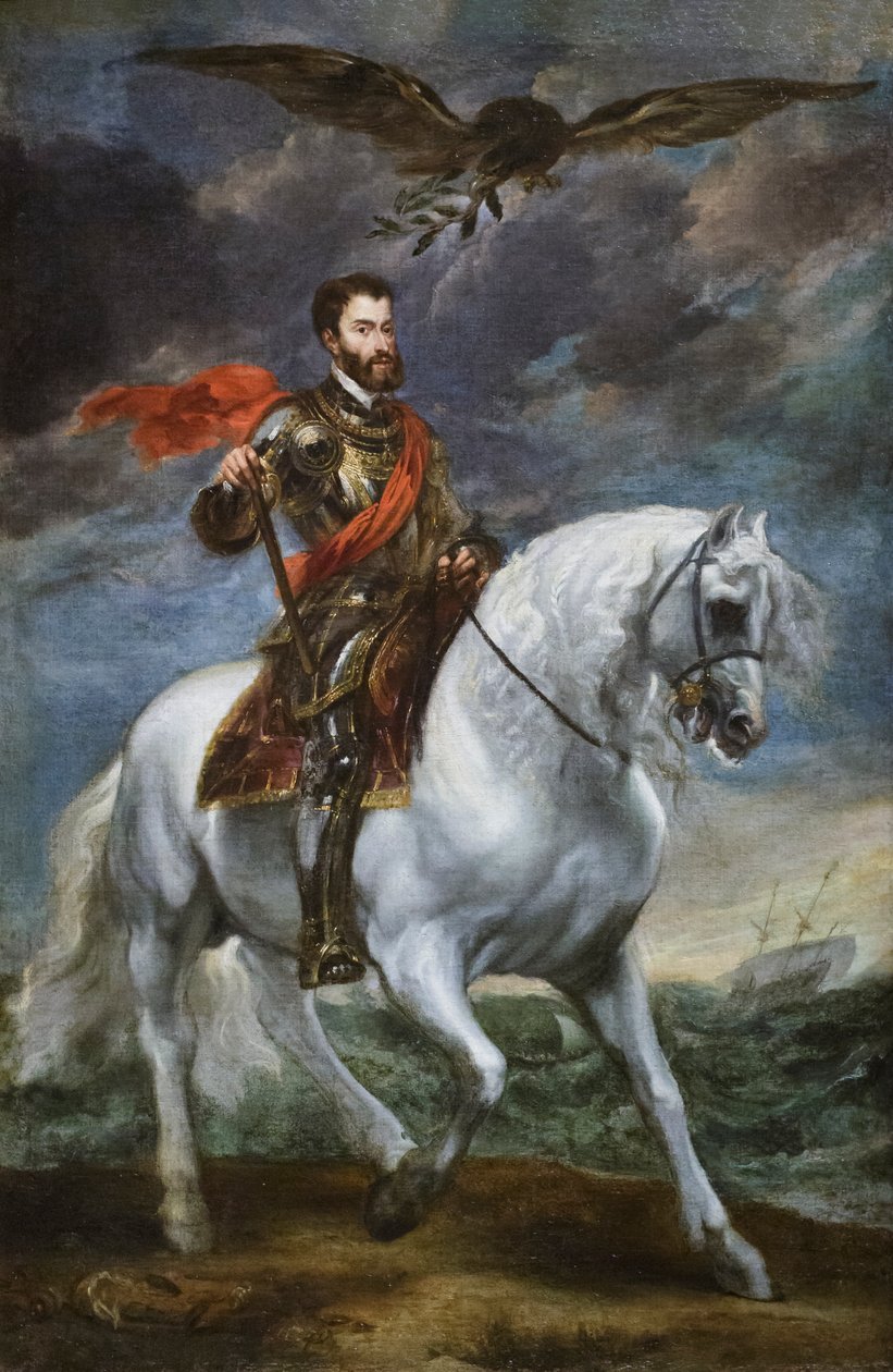 Equestrian Portrait of Emperor Charles V by Anthony van Dyck