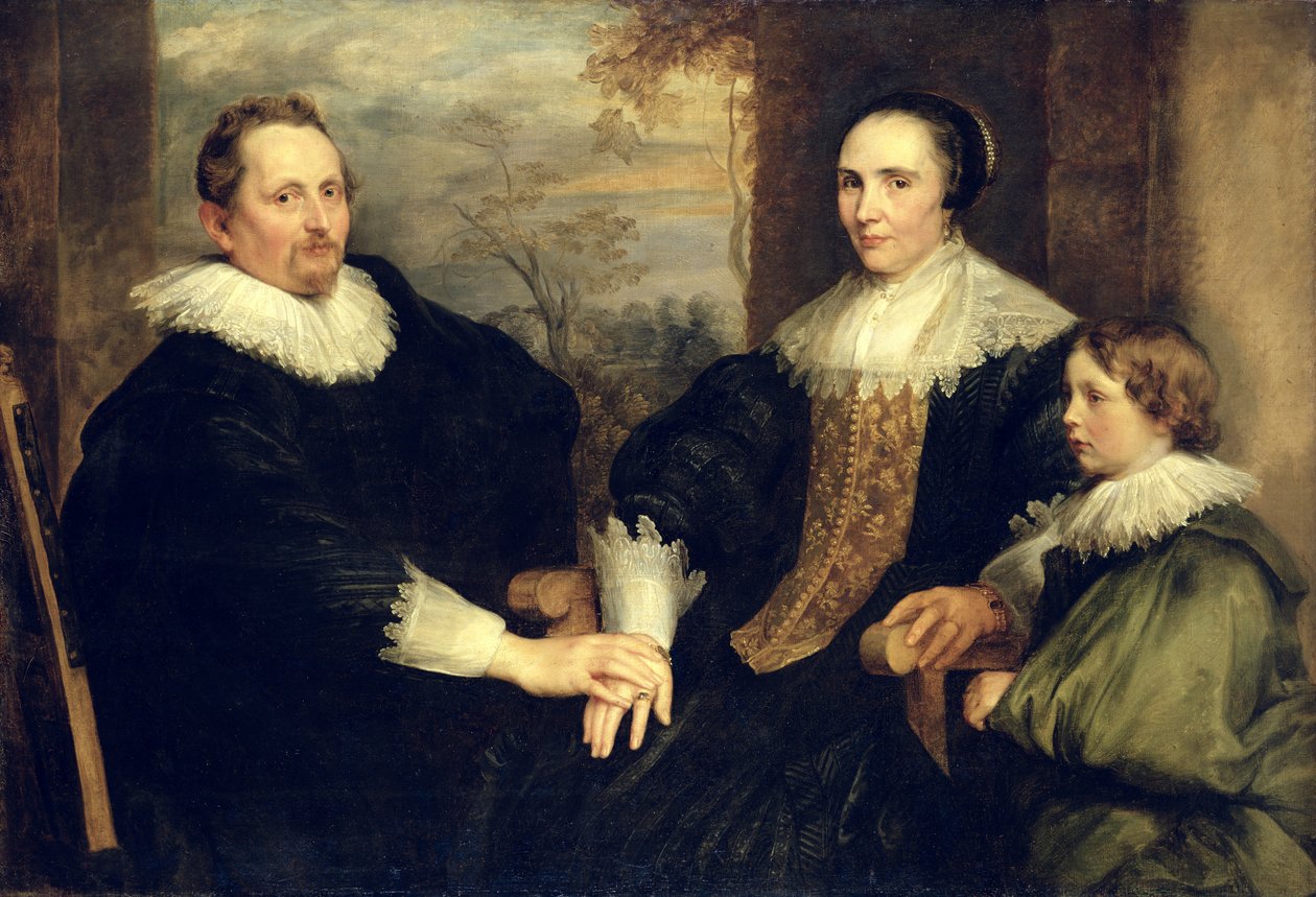 Family Portrait of Sebastian Leerse with his Wife and Son by Anthony van Dyck