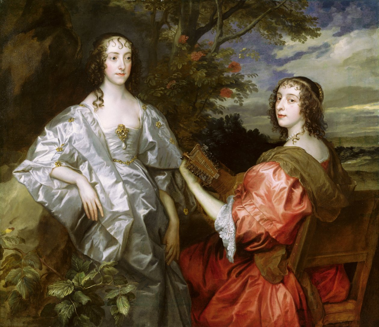 Katherine, Countess of Chesterfield, and Lucy, Countess of Huntingdon, c.1636-40 by Anthony van Dyck
