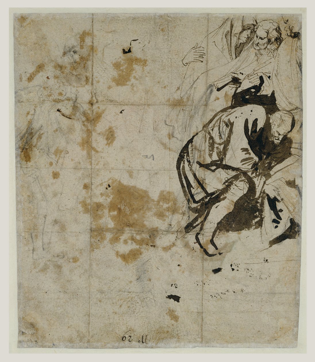 Partial Study of the Entombment (verso) by Anthony van Dyck