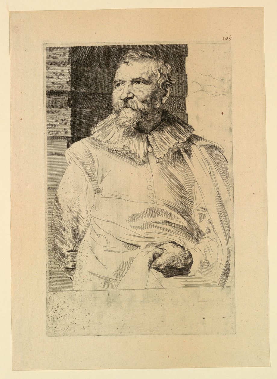 Portrait of Adam van Noort, from the Icones Principum Virorum by Anthony van Dyck