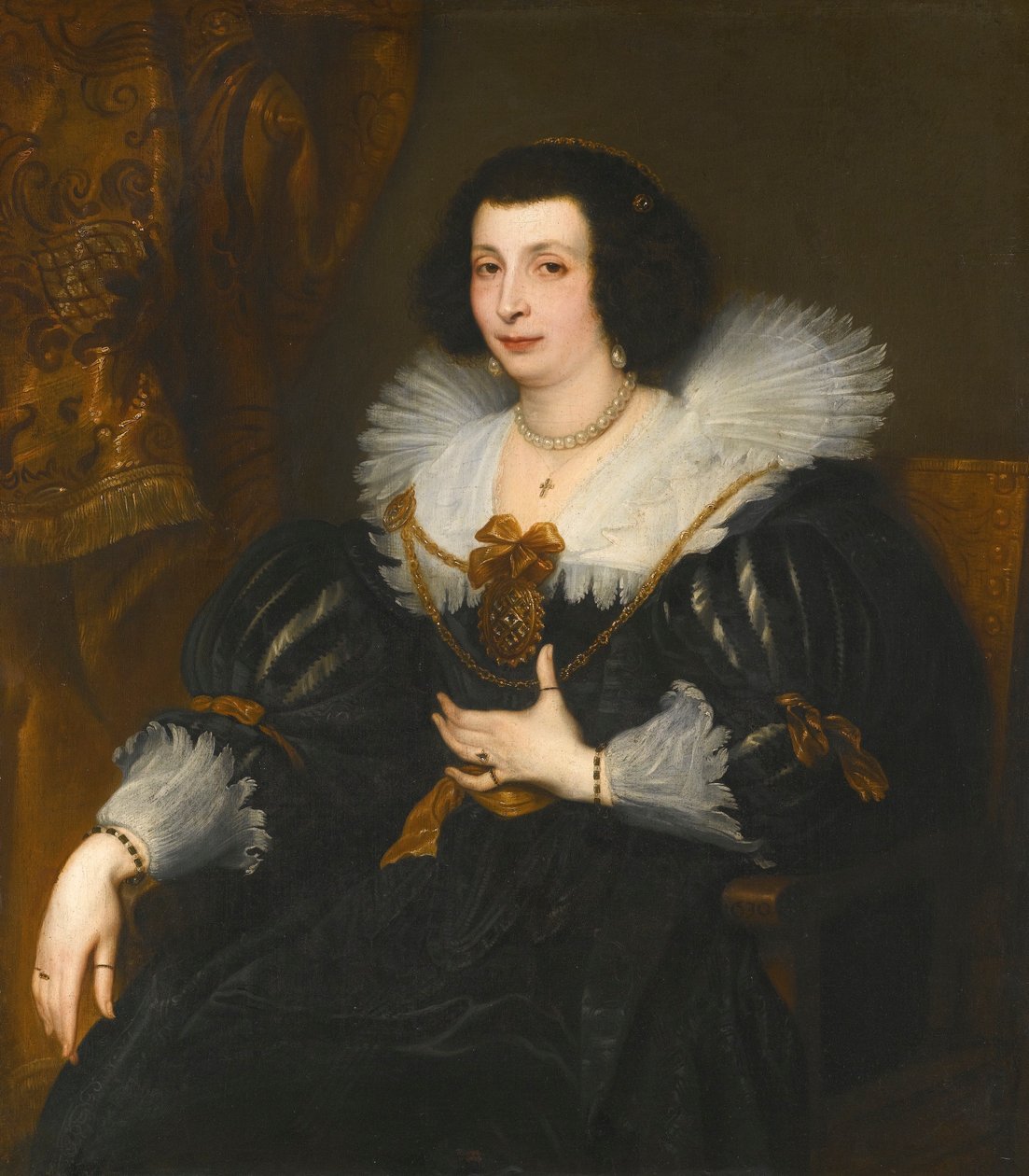 Portrait of Anna Maria de Çamudio (?-1663), wife of Ferdinand de Boisschot by Anthony van Dyck