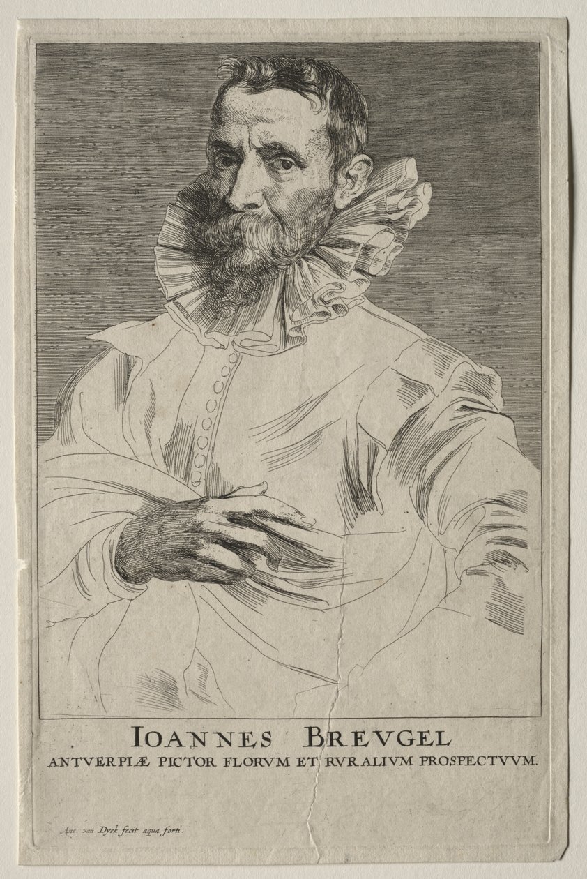 Portrait of Jan Brueghel by Anthony van Dyck