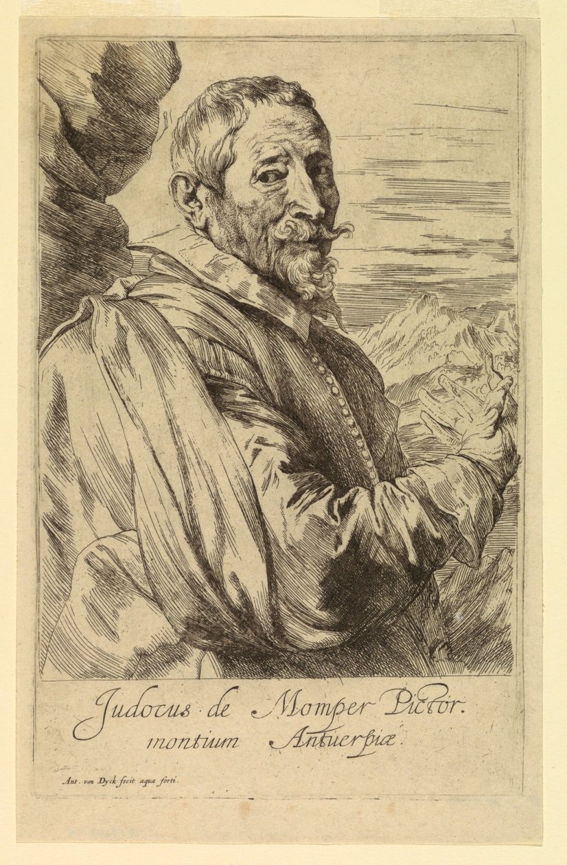 Portrait of Josse de Momper, from the Icones Principum Virorum by Anthony van Dyck