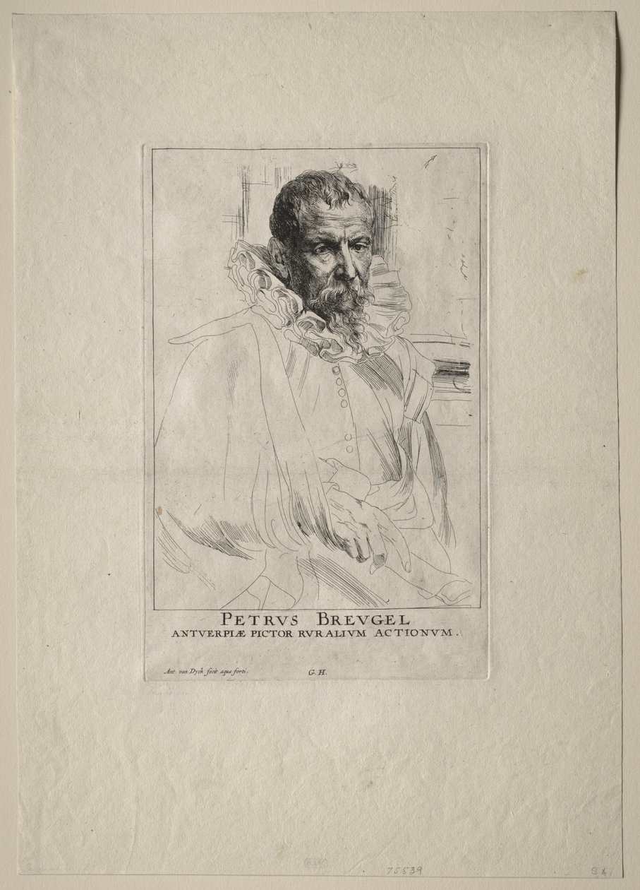 Portrait of Pieter Breughel by Anthony van Dyck