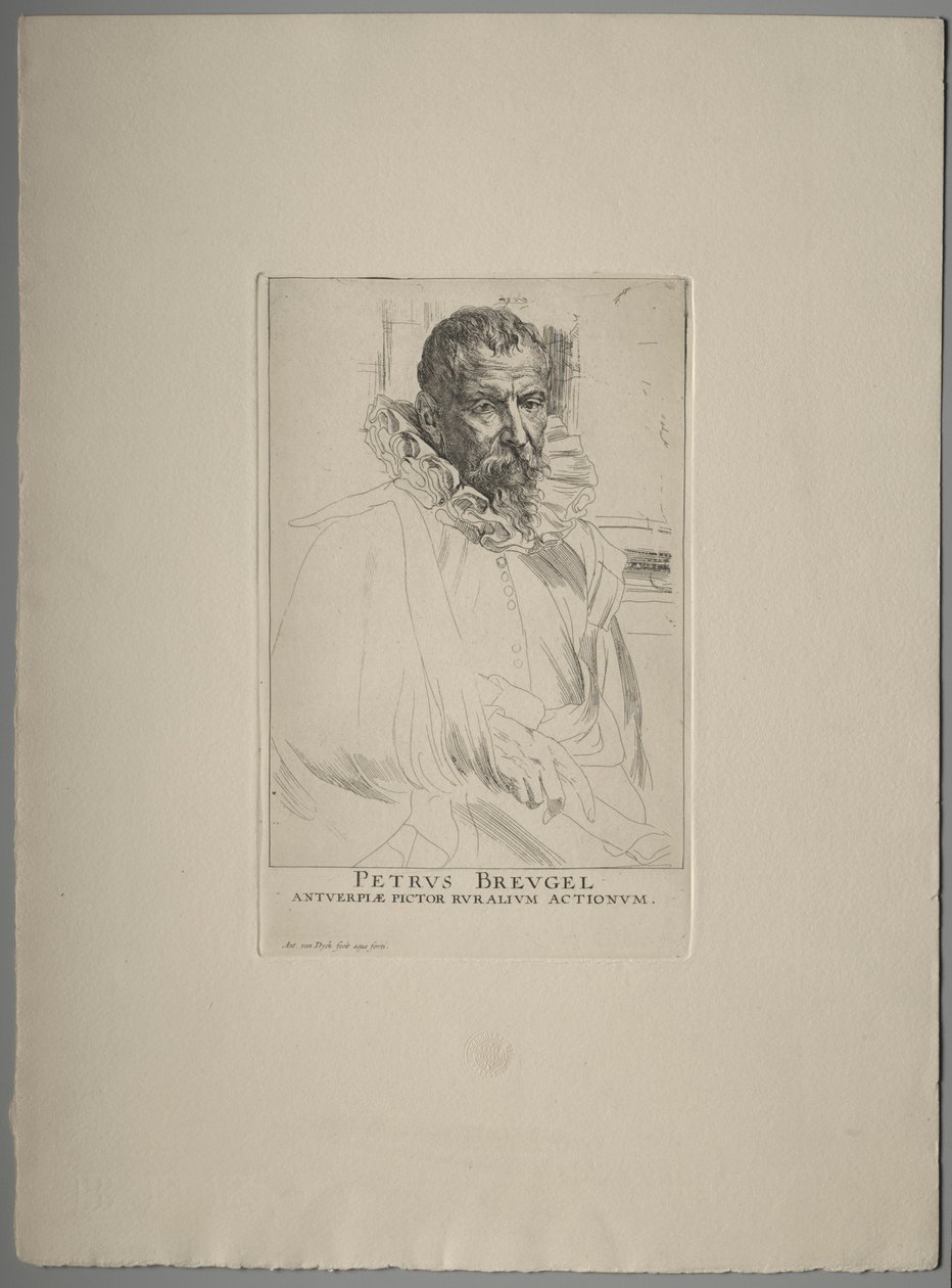 Portrait of Pieter Brueghel by Anthony van Dyck