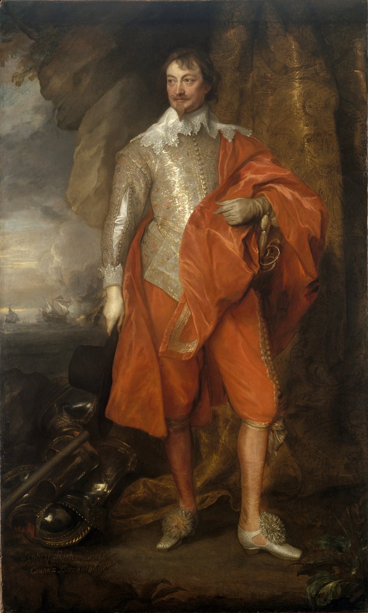 Portrait of Robert Rich, 2nd Earl of Warwick, Between 1632 and 1641 by Anthony van Dyck