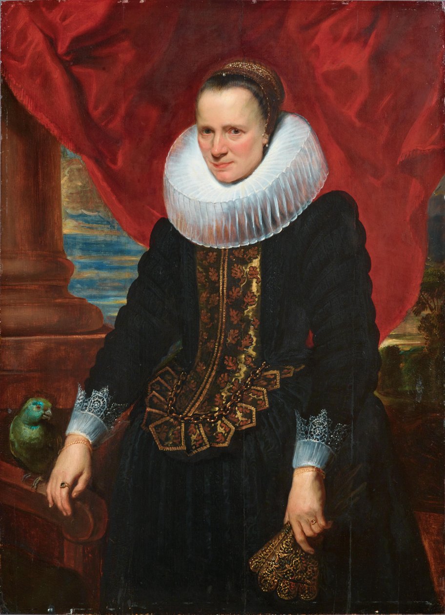 Portrait of a woman with a big ruff by Anthony van Dyck